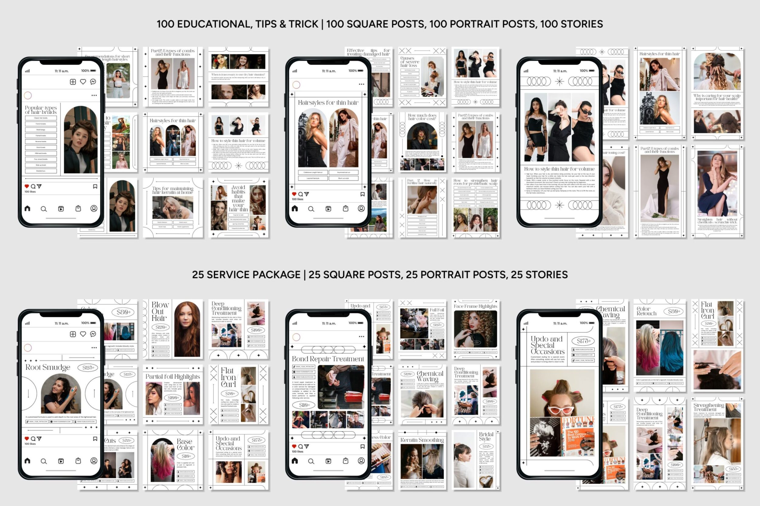 Social Media Templates Bright White