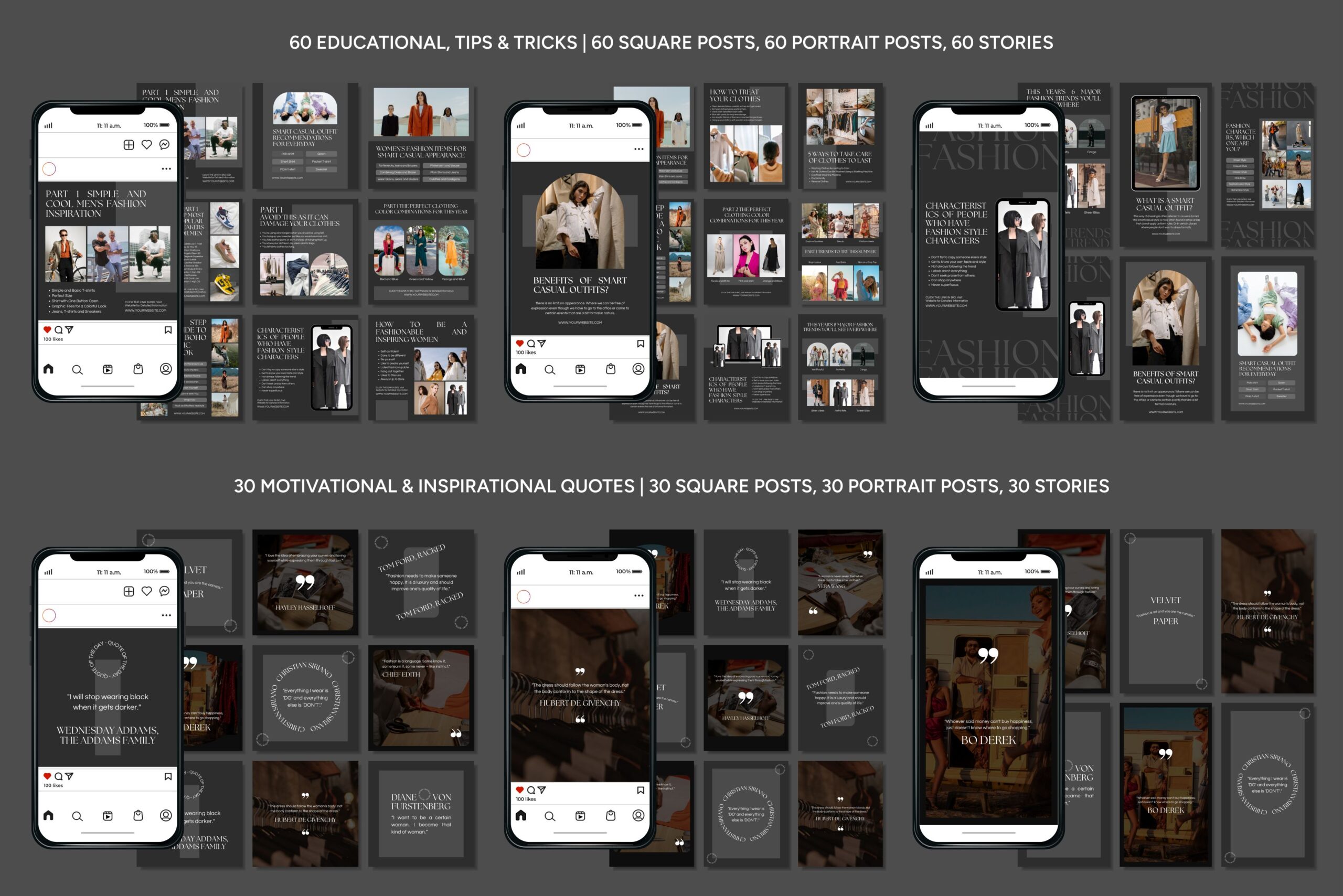 Social Media Templates Hazy Grey